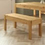 Solid Pine Dining Table Set with 2 Matching Dining Benches- Seats 4 - Emerson