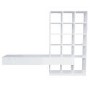 White Gloss Media Wall with Storage - Everett