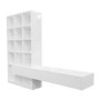 White Gloss Media Wall with Storage - Everett