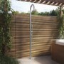 Chrome Outdoor Shower with Pencil Hand Shower 2 Outlets - Fiji