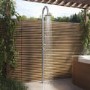 Chrome Outdoor Shower with Pencil Hand Shower 2 Outlets - Fiji