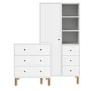 Kids White Chest of Drawers and Wardrobe Set - Juni 