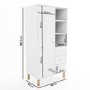 Kids White Chest of Drawers and Wardrobe Set - Juni 