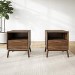 Walnut Pair of Bedside Tables - Frances