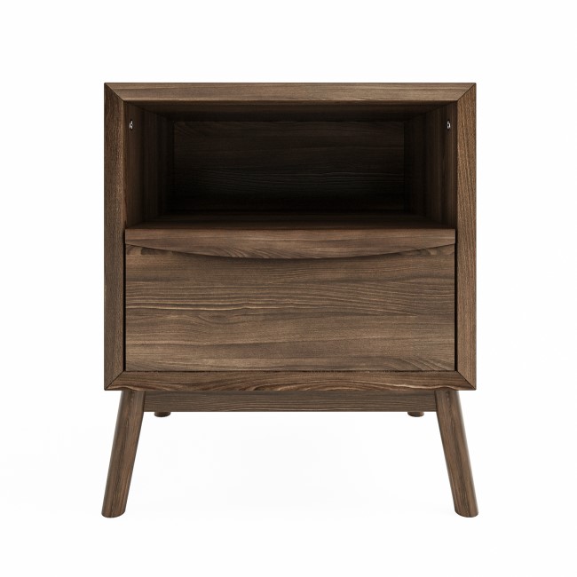 Walnut Pair of Bedside Tables - Frances