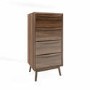 Walnut 4 Piece Bedroom Furniture Set with Dressing Table - Frances