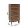 Walnut 4 Piece Bedroom Furniture Set with Dressing Table - Frances