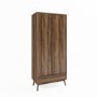 Walnut 3 Piece Bedroom Furniture Set - Frances