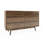 Walnut 4 Piece Bedroom Furniture Set - Frances