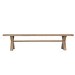 Large Smoked Oak Dining Bench with Cross Leg