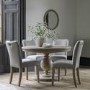 Round to Oval Extendable Pedestal Dining Table Set with 4 Dining Chairs - Vancouver - Caspian House