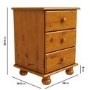 Pine 3 Piece Bedroom Furniture Set - Hamilton