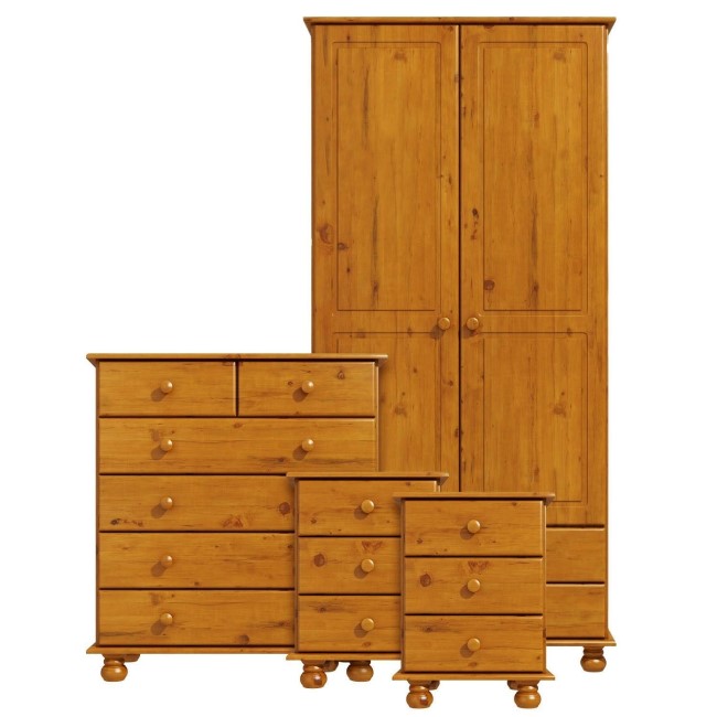 Pine 4 Piece Bedroom Furniture Set - Hamilton