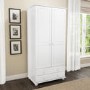 White Wardrobe and Chest of Drawers Set - Hamilton