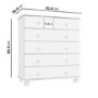 White Wardrobe and Chest of Drawers Set - Hamilton