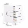 White Bedside Table and Chest of Drawers Set - Hampton