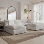 Beige Boucle U-Shaped Sofa - Hudson