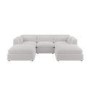 Beige Boucle U-Shaped Sofa - Hudson