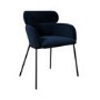 Set of 2 Navy Velvet Dining Chairs - Isla