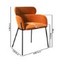 ONLY OPENED - Orange Velvet Curved Armchair - Isla