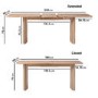 Oak Extendable Dining Table Set with 4 Beige Upholstered Chairs & 1 Oak Bench - Seats 6 - Jarel