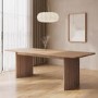 Large Light Oak Extendable Dining Table - Seats 6 - 8 - Jarel