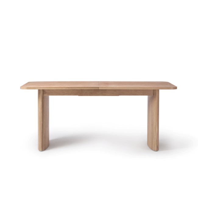 Large Light Oak Extendable Dining Table - Seats 6 - 8 - Jarel