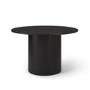 Round Black Oak Pedestal Dining Table - 120cm - Seats 4 - Jarel