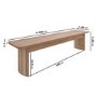 Large Light Oak Hallway Bench - Seats 3 - Jarel