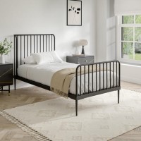 Single Black Metal Bed Frame - Jackson