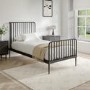 Single Black Metal Bed Frame - Jackson