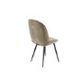 Set of 2 Mink Velvet Dining Chairs with Black Legs - Jenna