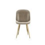 Set of 2 Mink Velvet Dining Chairs with Gold Legs- Jenna