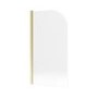 Brushed Brass Hinged Shower Bath Screen 1450 x 775mm - Taurus