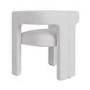 ALMOST PERFECT - White Boucle Upholstered Curved Tub Dining Chair - Kirra