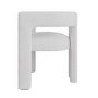 ALMOST PERFECT - White Boucle Upholstered Curved Tub Dining Chair - Kirra