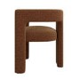 ALMOST PERFECT - Burnt Orange Luxury Upholstered Curved Tub Dining Chair - Kirra