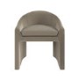 Upholstered Mink Velvet Curved Accent Chair - Kelsey