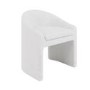 Set of 2 Upholstered White Boucle Curved Tub Dining Chairs - Kelsey