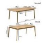 Large Oak Extendable Dining Table - Seats 4 - 6 - Leena