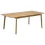 Oak Extendable Dining Table Set with 4 Brass Detail Oak Curved Chairs - Leena