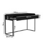 Matt Black Office Desk with Bookcase and Storage Cabinet Set - Larsen