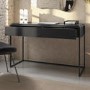 Matt Black Office Desk and Storage Cabinet Set - Larsen