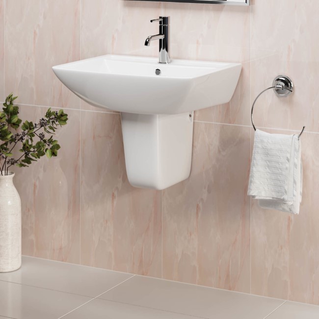 Modern Semi Pedestal Basin 556mm- Laurel