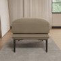 Small Beige Velvet Footstool - Lenny