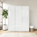 White Gloss 3 Door Wardrobe with Soft Close Doors - Lexi