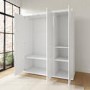 White Gloss 3 Door Wardrobe with Soft Close Doors - Lexi