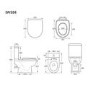 Modern Freestanding 1545mm Bath Suite with Toilet & Basin - Lisbon