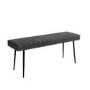 Large Grey Faux Leather Hallway Bench - Seats 2 - Logan