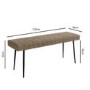 Large Beige Faux Leather Hallway Bench - Seats 2 - Logan